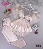⁦موديل بيجاما ساتان قطعتين كود 660⁩ - الصورة ⁦5⁩