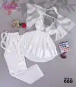 ⁦موديل بيجاما ساتان قطعتين كود 660⁩ - الصورة ⁦6⁩