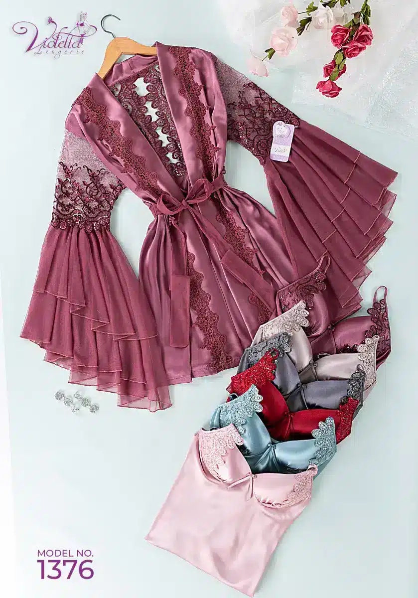 1376 1 موديل قميص بروب ستان كود 1376 - الصورة 1