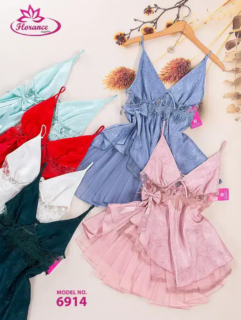 6914 1 موديل بيبي دول قصير ستان جاكار كود 6914 - الصورة 1