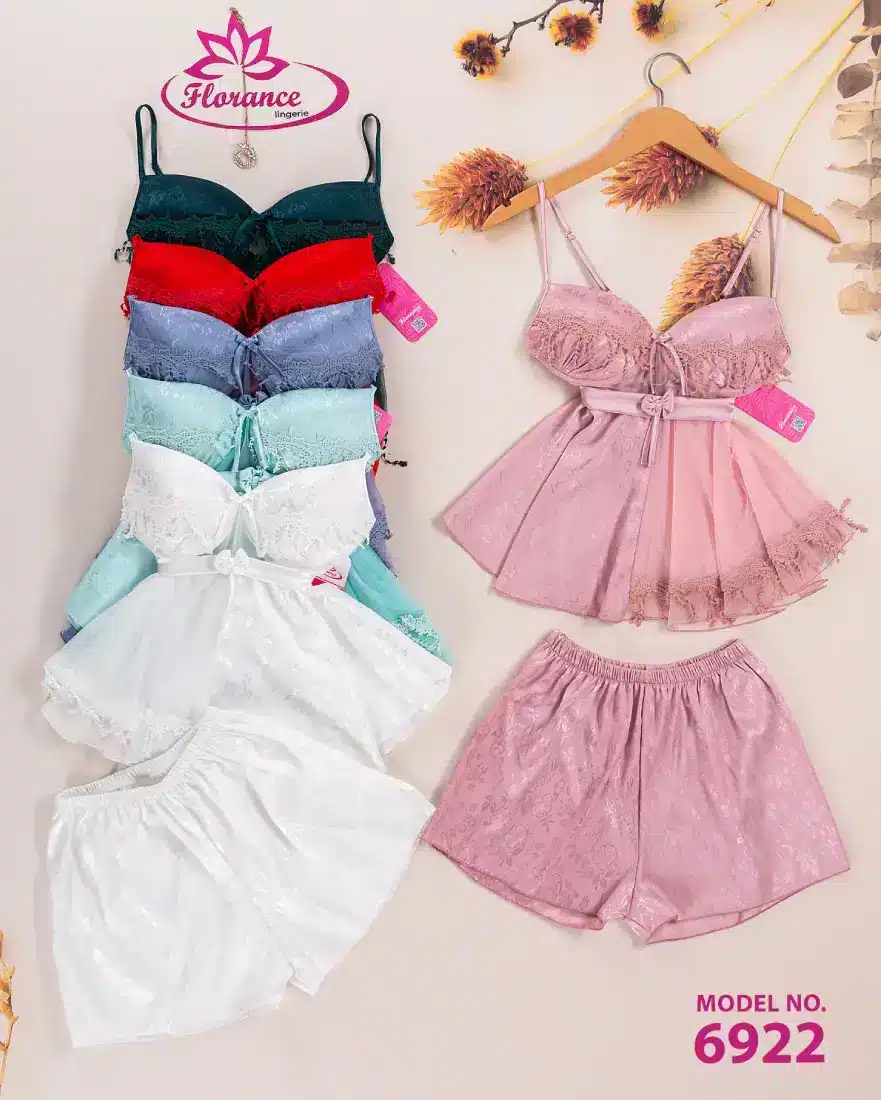 6922 1 موديل بيجامه ستان جاكار كود 6922 - الصورة 1