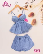 ⁦موديل بيجامه ستان جاكار كود 6922⁩ - الصورة ⁦4⁩