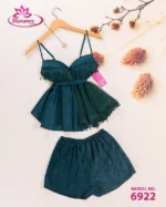 ⁦موديل بيجامه ستان جاكار كود 6922⁩ - الصورة ⁦3⁩