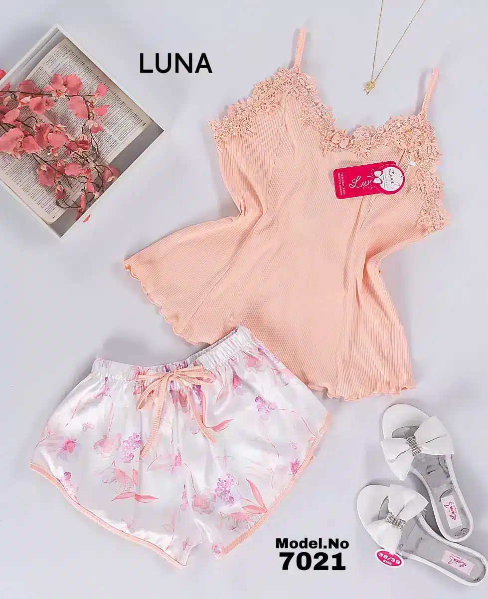 7021 1 موديل بيجامة شورت كود 7021 - الصورة 1