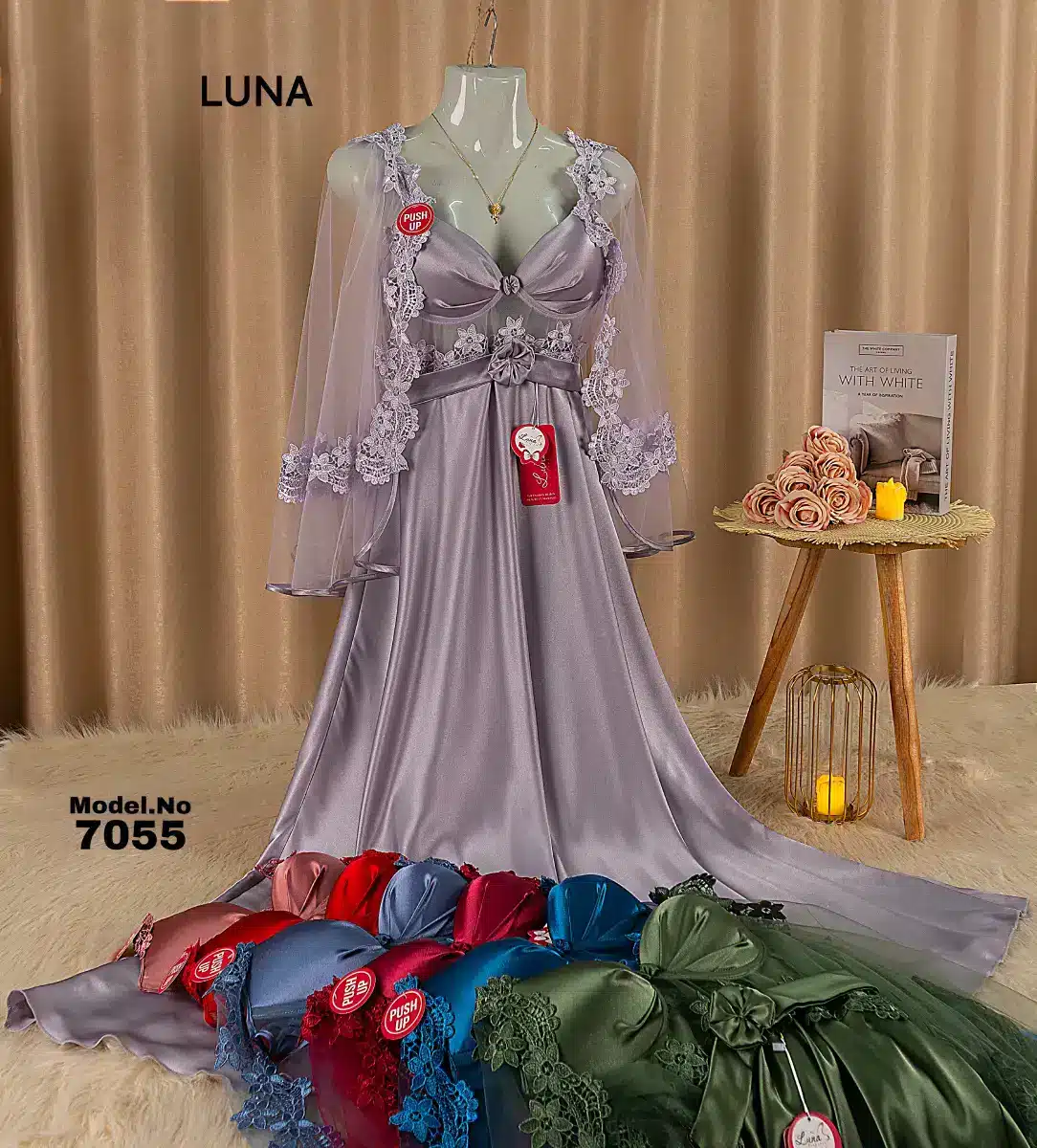 7055 8 موديل بيبي دول طويل ستان كود7055 - الصورة 1