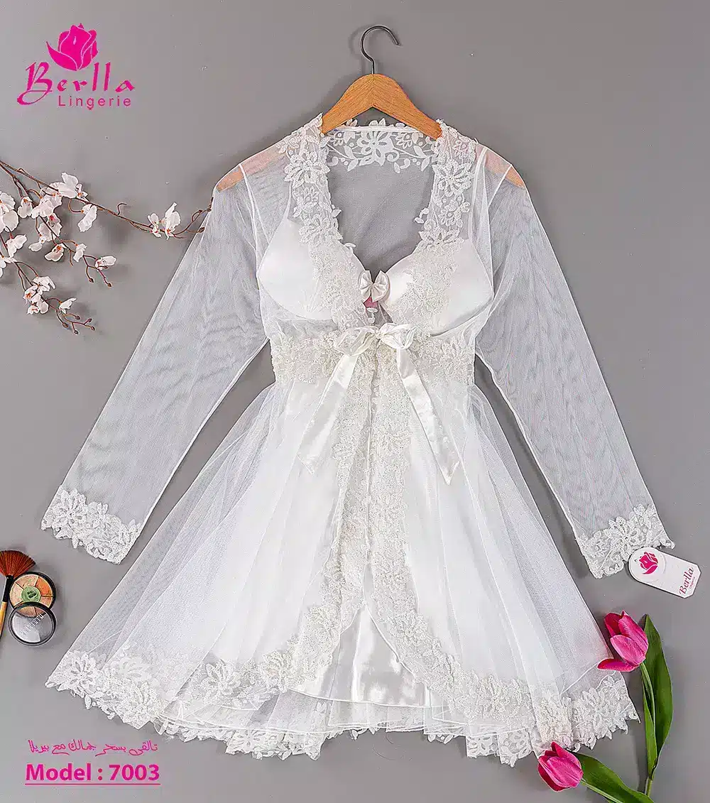 7003-.webp موديل صباحيه قصير كود 7003 - الصورة 1