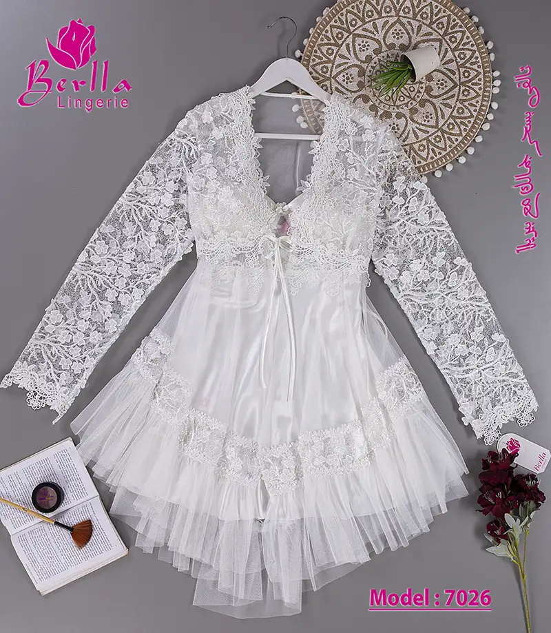 7026-2.webp موديل صباحيه قصير كود 7026 - الصورة 1