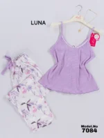 ⁦موديل بيجامة بنطلون كود 7084⁩ - الصورة ⁦2⁩