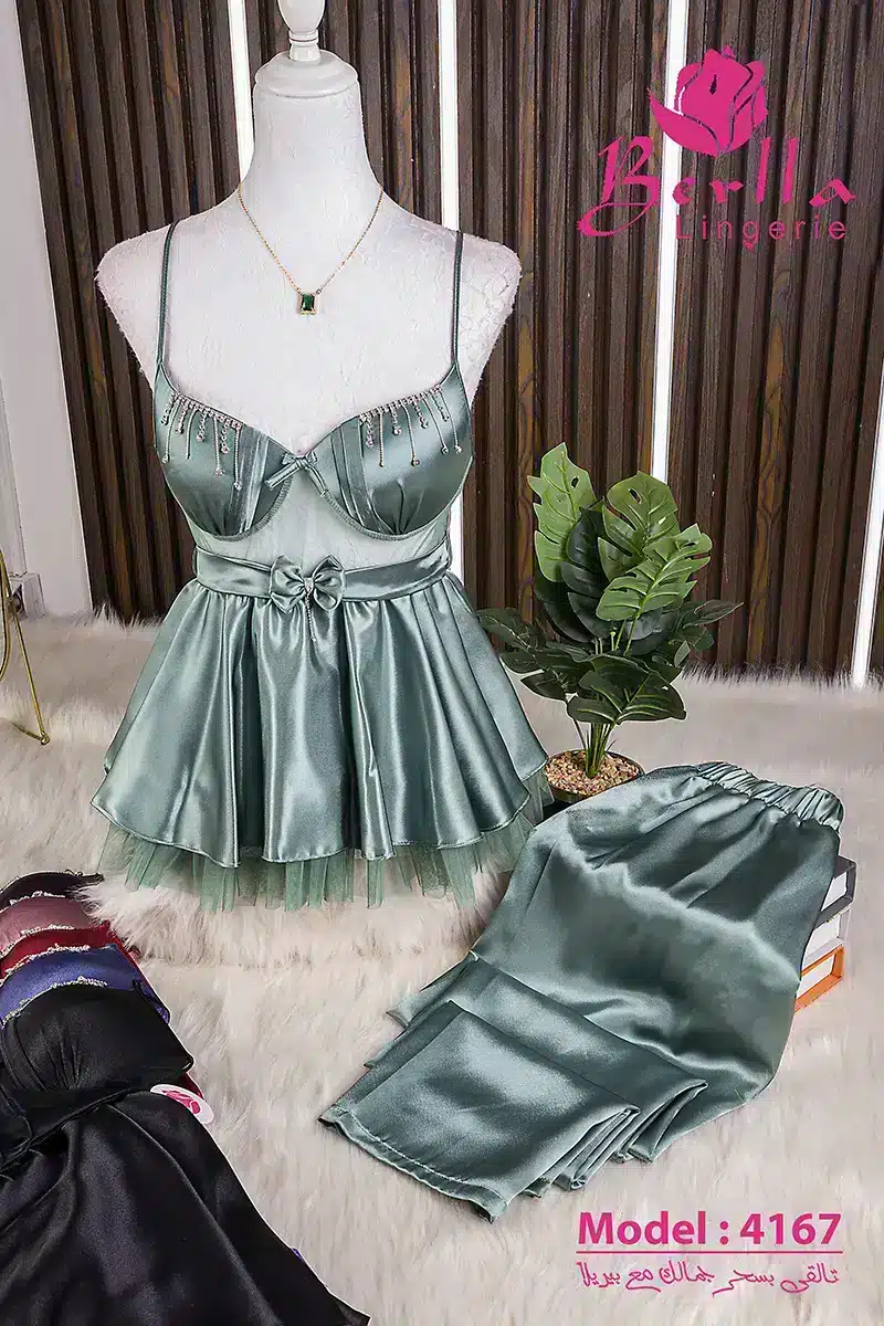 4167 1 بيجاما بنطلون قطعتين كود 4167 - الصورة 1