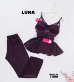 ⁦موديل بيجامة بنطلون قطعتين كود 7088⁩ - الصورة ⁦2⁩