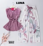 ⁦موديل بيجامة ستان كود 8003⁩ - الصورة ⁦3⁩