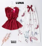 ⁦موديل بيجامة ستان كود 8003⁩ - الصورة ⁦6⁩