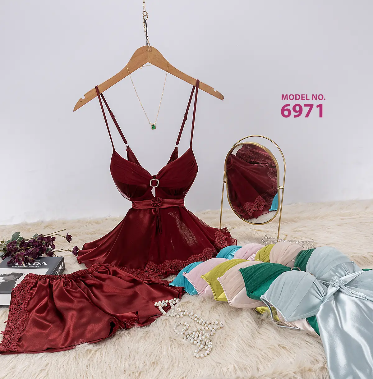 6971 9 موديل بيجامه شورت كود 6971 - الصورة 1