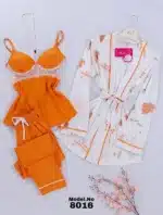 ⁦موديل بيجامة 3 قطع قطن كود 8016⁩ - الصورة ⁦4⁩