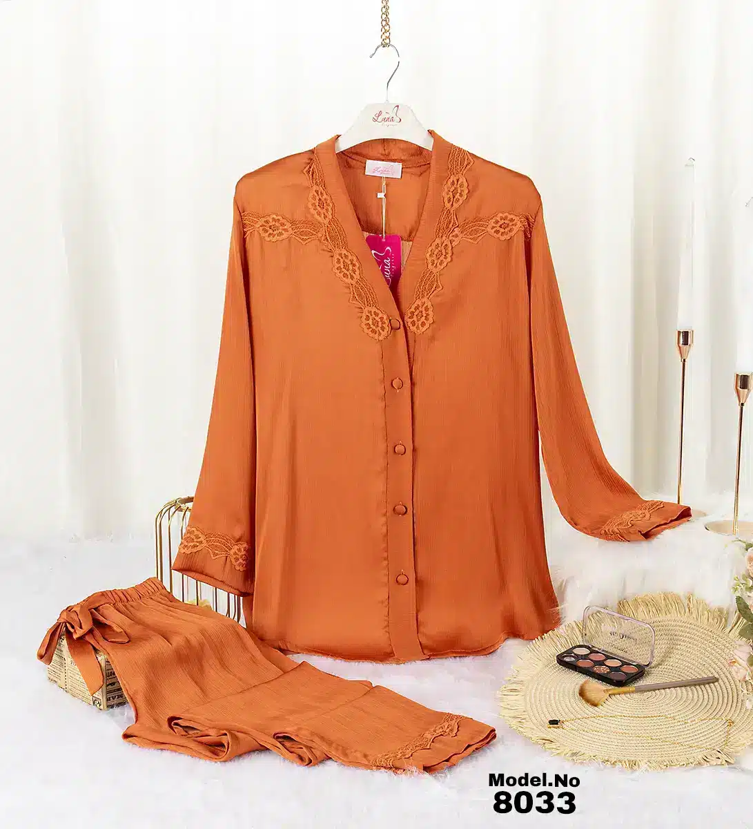 8033 1 موديل بيجامة قطعتين كود 8033 - الصورة 1