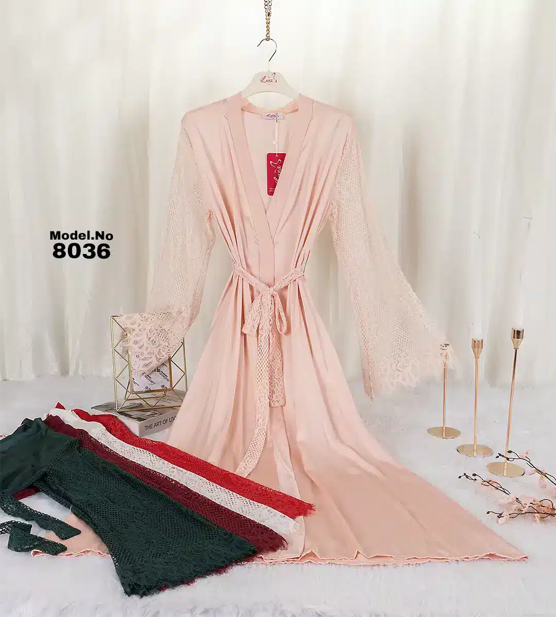 8036 27 موديل روب ستان طويل كود 8036 - الصورة 1