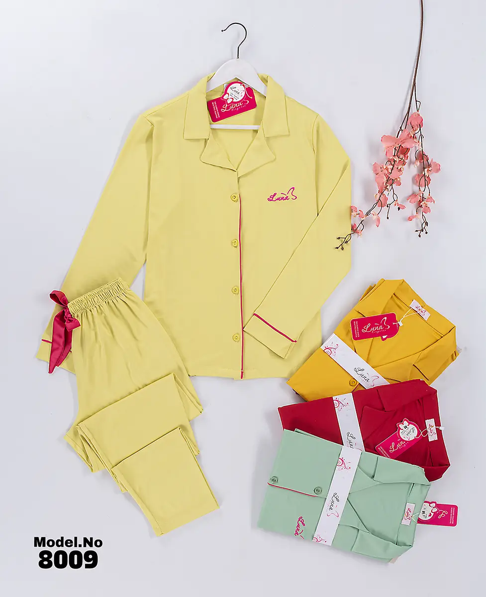 8009 1 بيجامه بنطلون قطن كود 8009 - الصورة 1