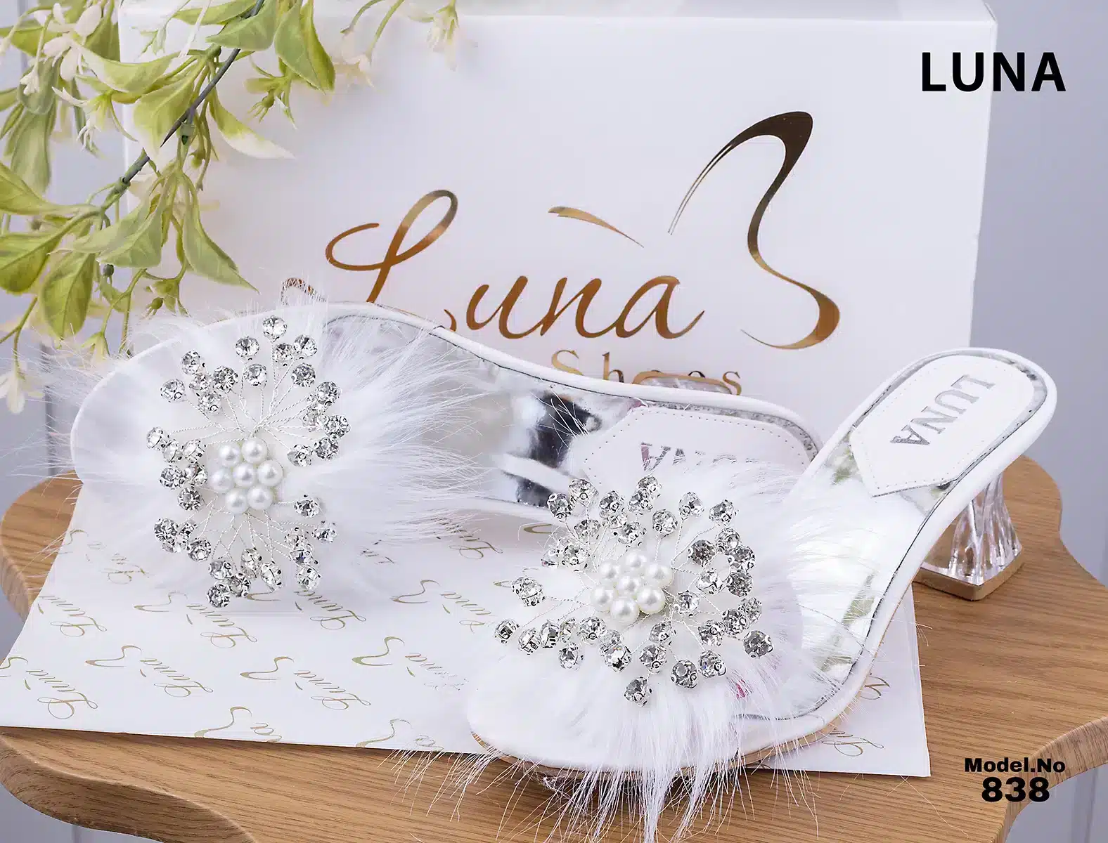 838 موديل سليبر أبيض كود 838 - الصورة 1