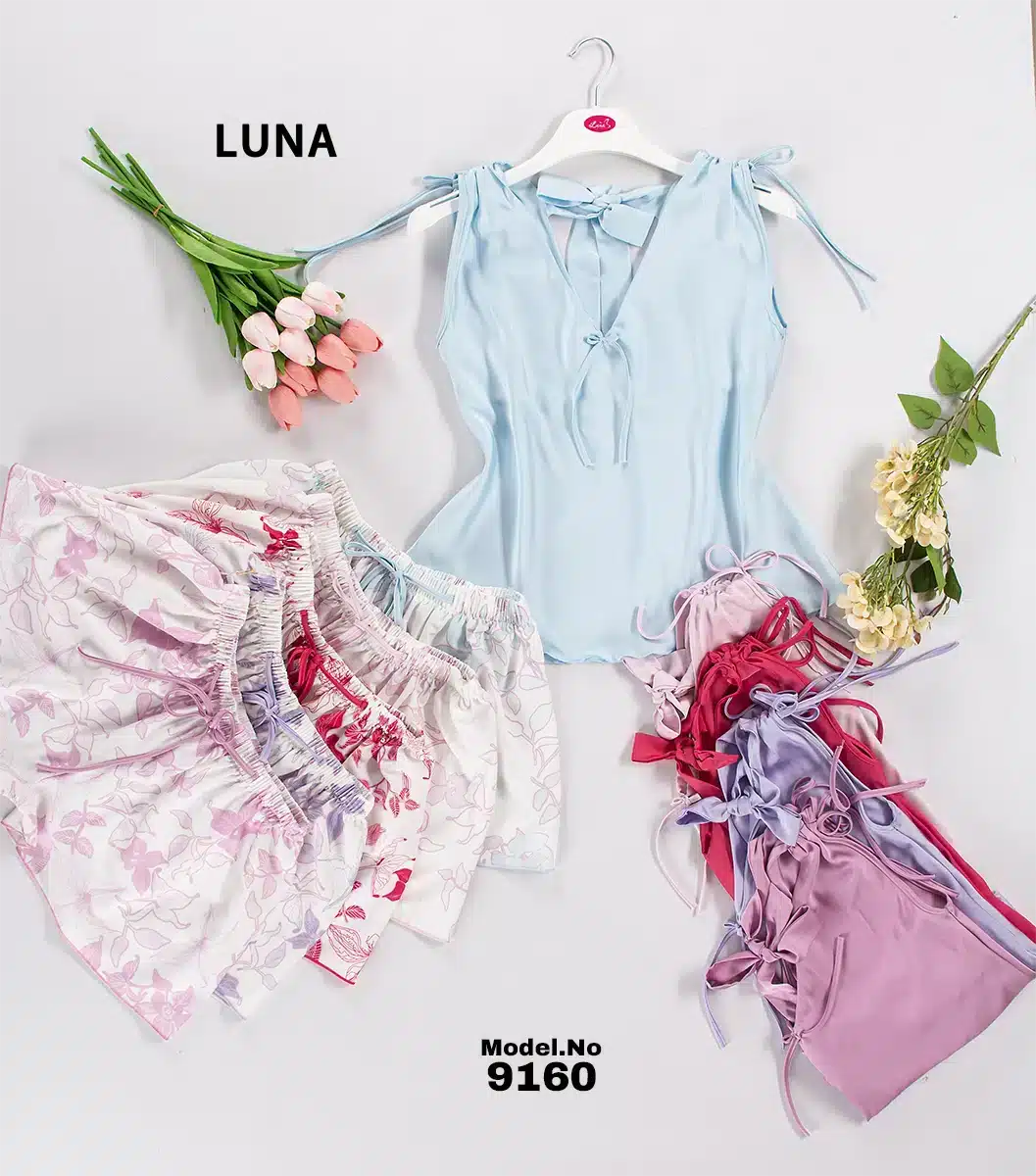 9160 1 موديل بيجامه شورت كود 9160 - الصورة 1