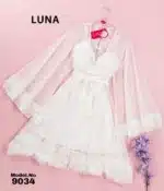 موديل صباحيه أبيض قصير كود 9034