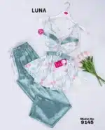 ⁦موديل بيجامه بنطلون قطعتين كود 9145⁩ - الصورة ⁦3⁩