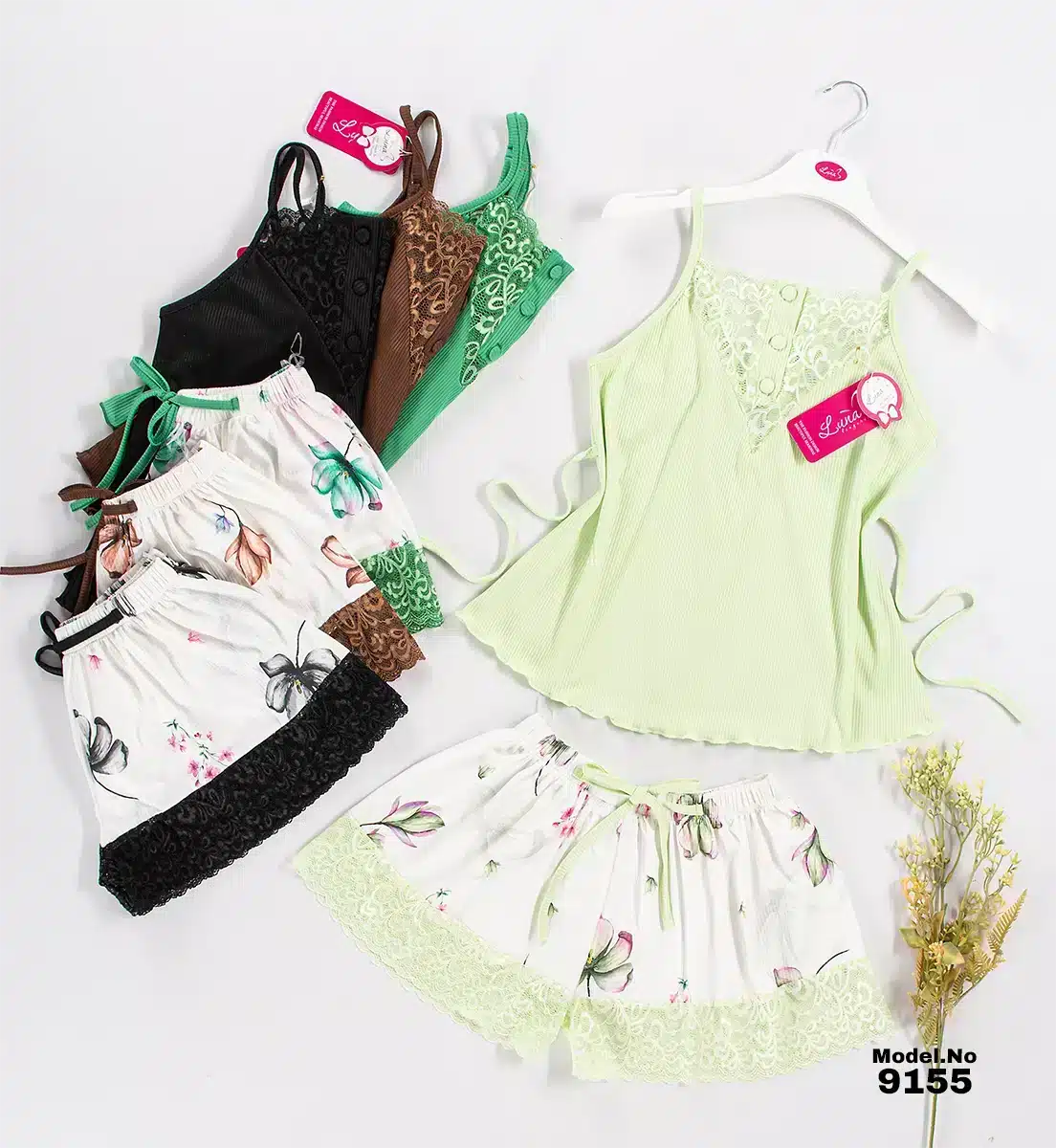 9155 6 موديل بيجامه شورت كود 9155 - الصورة 1