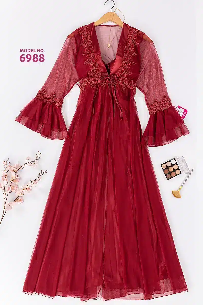 6988 1 موديل صباحيه طويل كود 6988 - الصورة 1