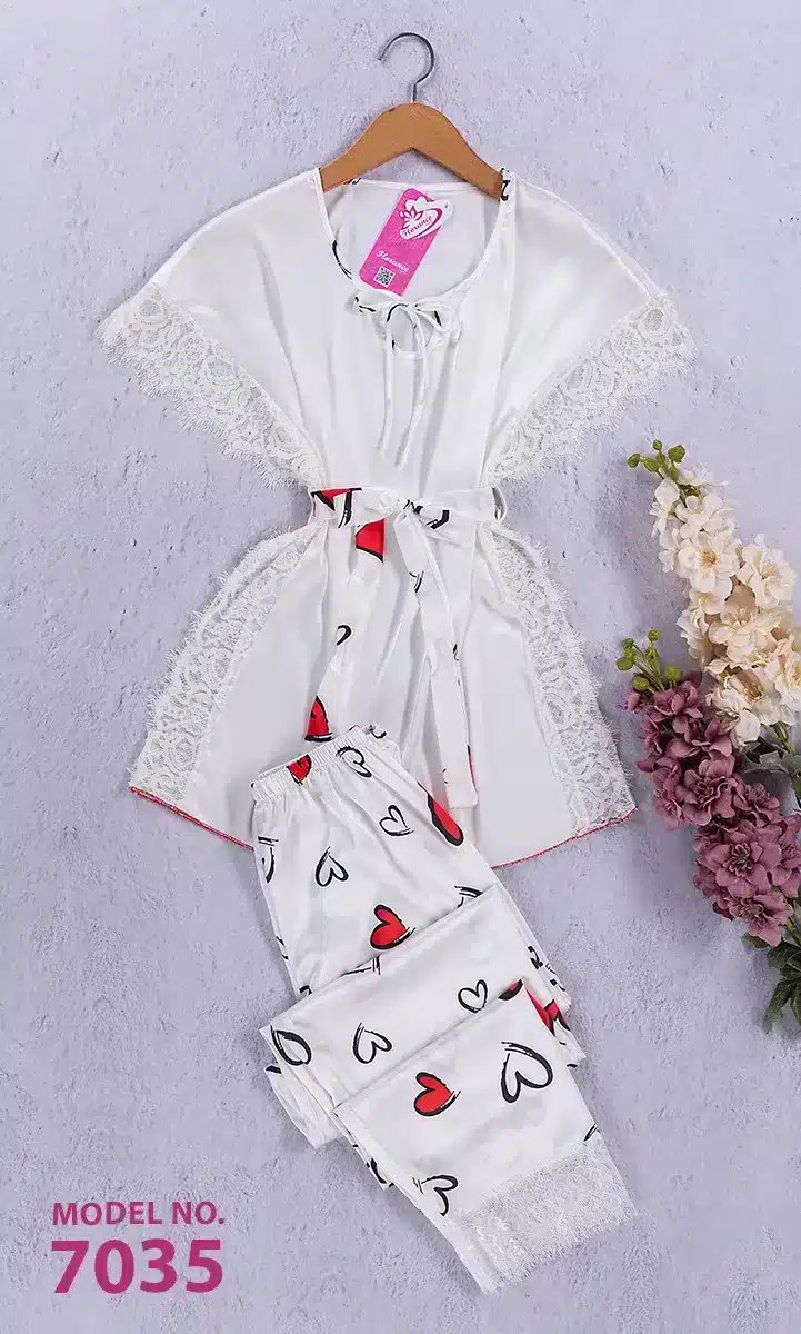 7035 2 موديل بيجامه بنطلون قطعتين كود 7035 - الصورة 1