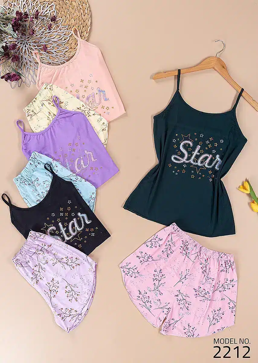 2212 1 موديل بيجامه شورت كود 2212 - الصورة 1