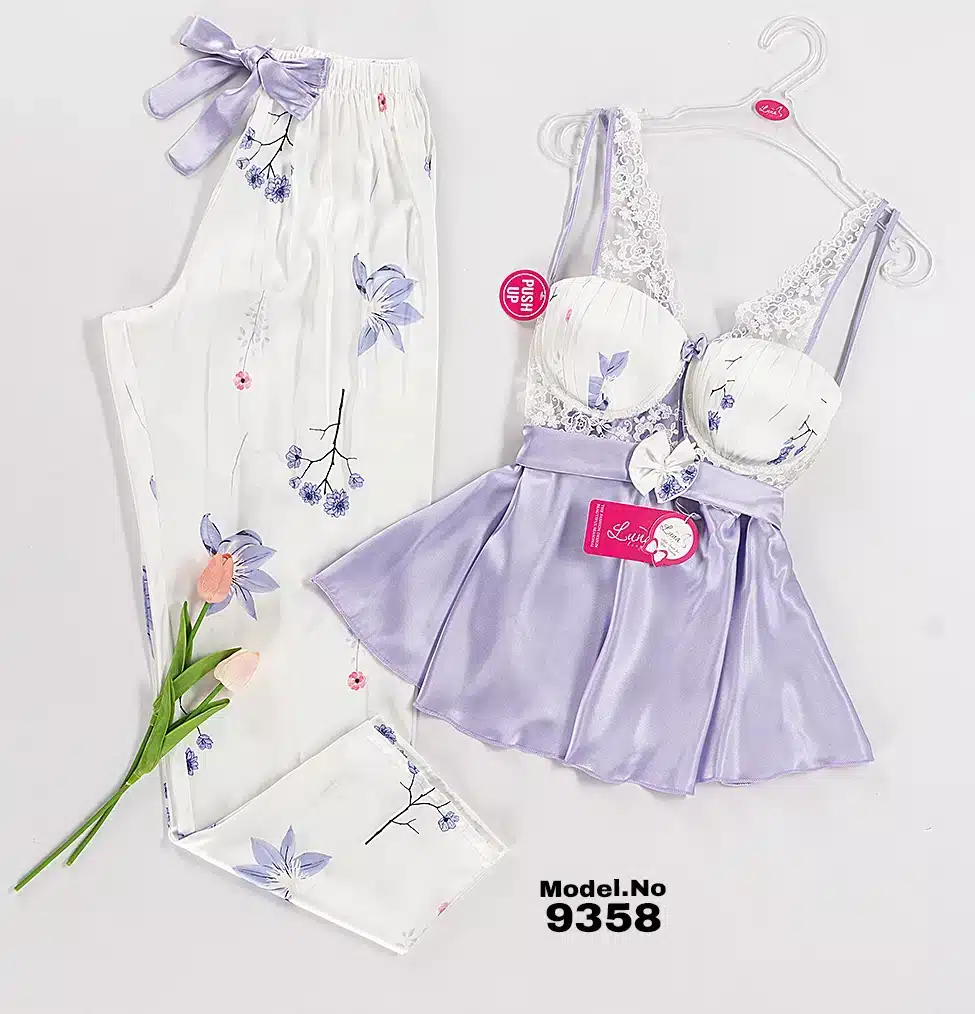 9358 2 موديل بيجامه بنطلون كود 9358 - الصورة 1