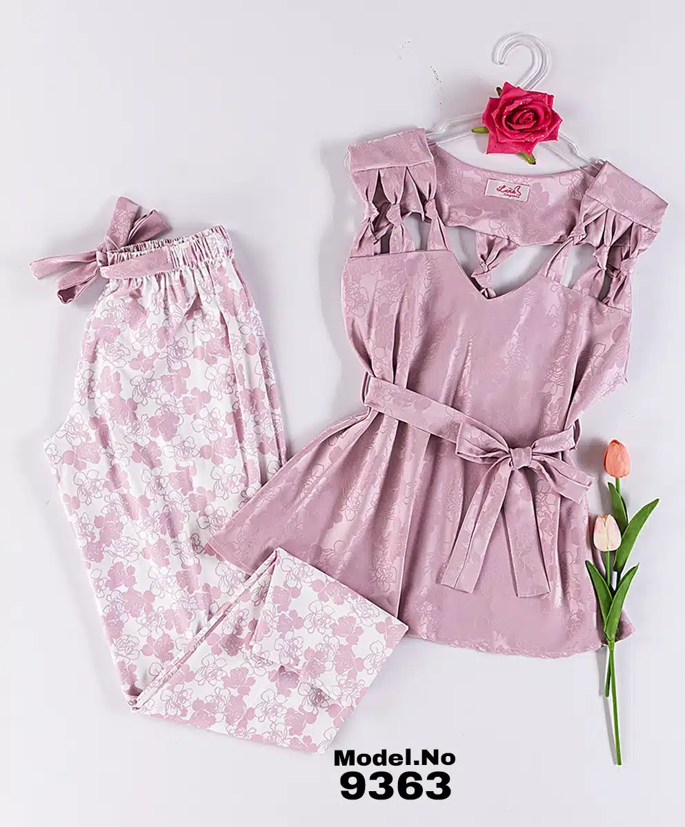 9363 3 موديل بيجامه بنطلون كود 9363 - الصورة 1