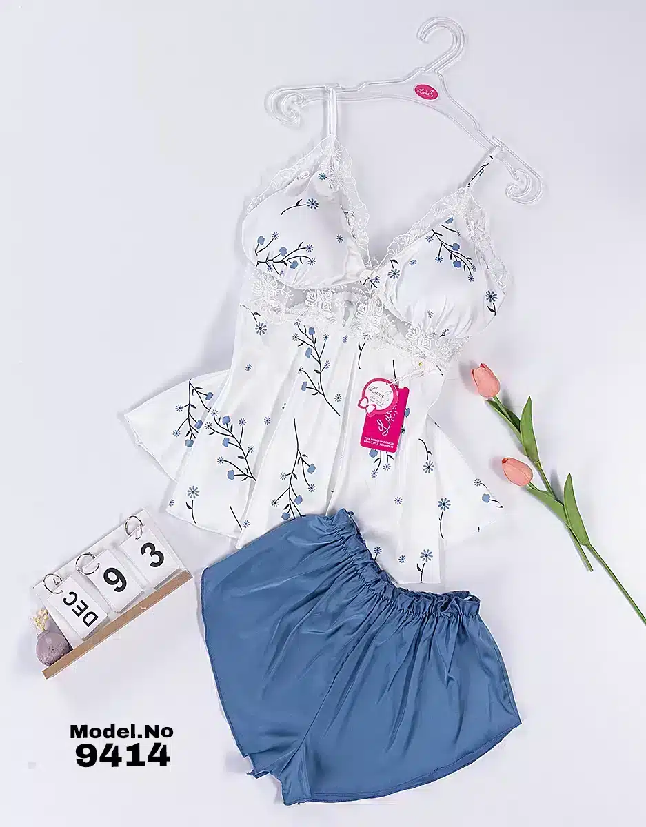 9414 4 موديل بيجامه شورت كود 9414 - الصورة 1