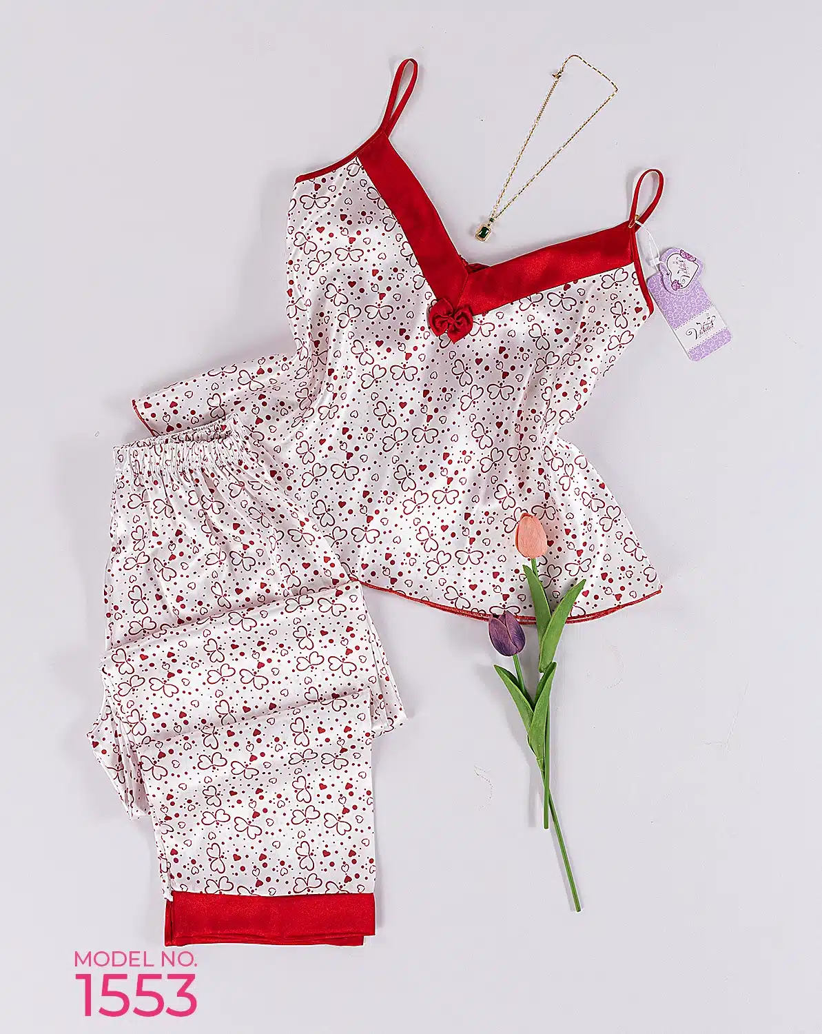 1553 2 موديل بيجامه بنطلون كود 1553 - الصورة 1