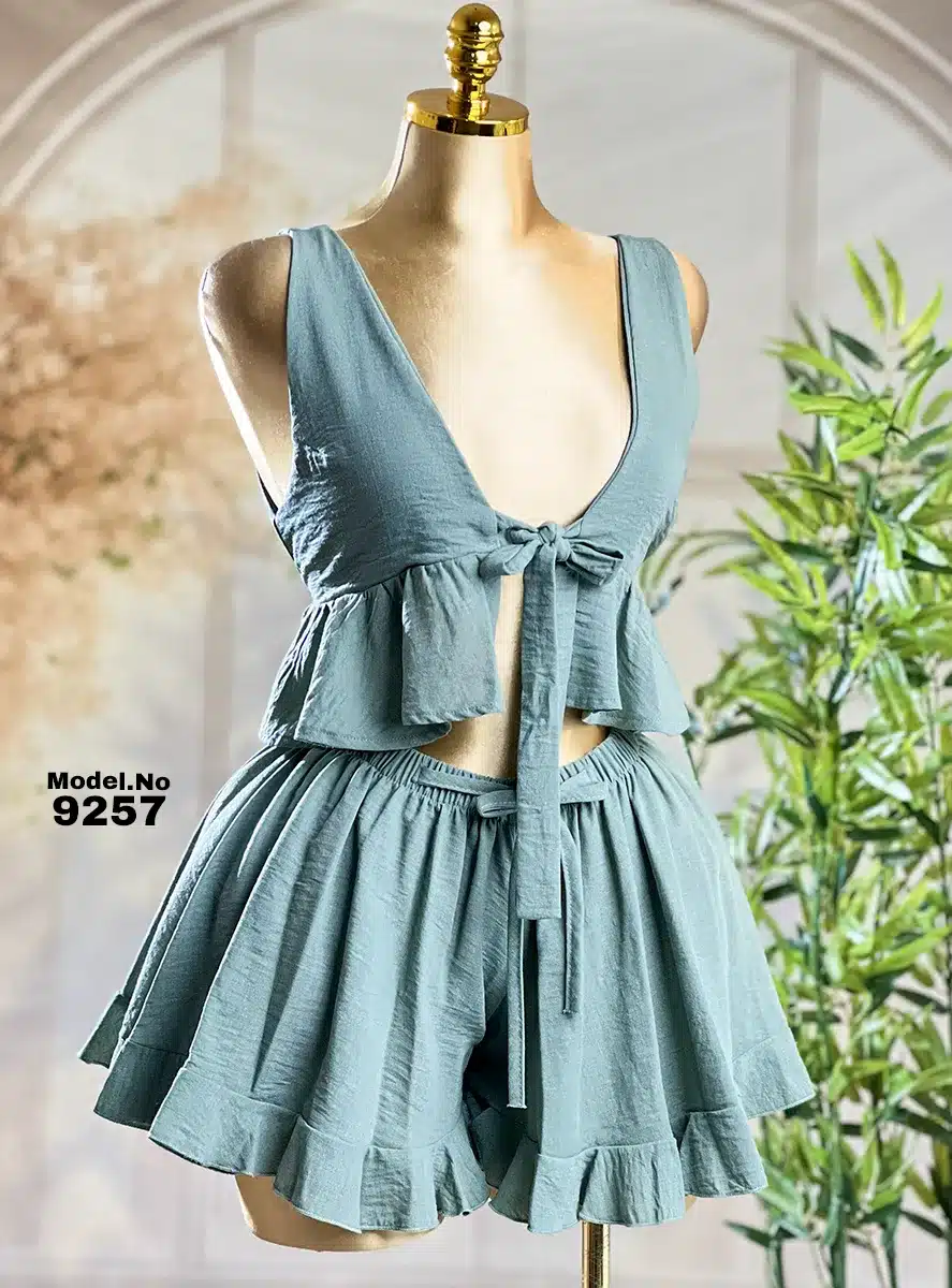 1 موديل بيجامه شورت كود 9257 - الصورة 1