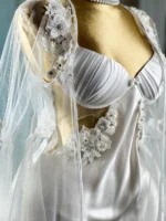 ⁦موديل صباحيه طويل أبيض كود 9350⁩ - الصورة ⁦4⁩