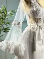 ⁦موديل صباحيه طويل أبيض كود 9350⁩ - الصورة ⁦5⁩