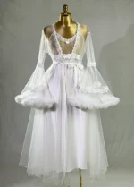 موديل صباحيه طويل أبيض كود 9494