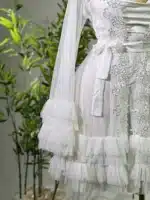 ⁦موديل صباحيه قصير أبيض كود 9023⁩ - الصورة ⁦2⁩