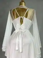 ⁦موديل صباحيه طويل ابيض كود 8066⁩ - الصورة ⁦5⁩