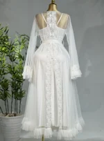 ⁦موديل صباحيه طويل أبيض كود 9469X⁩ - الصورة ⁦3⁩