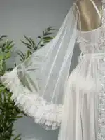 ⁦موديل صباحيه طويل أبيض كود 9469X⁩ - الصورة ⁦2⁩