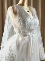 ⁦موديل صباحيه قصير أبيض كود 2023-2⁩ - الصورة ⁦2⁩