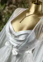 ⁦موديل صباحيه قصير أبيض كود 9465⁩ - الصورة ⁦3⁩