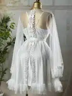 ⁦موديل صباحيه قصير أبيض كود 9465⁩ - الصورة ⁦4⁩