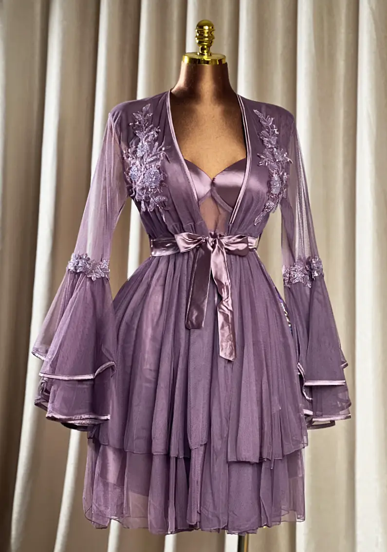 IMG_8325 (4) موديل صباحيه قصير كود 1190 - الصورة 1